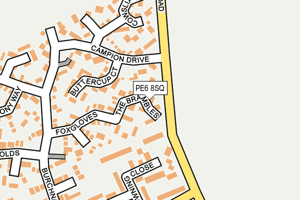 PE6 8SQ map - OS OpenMap – Local (Ordnance Survey)