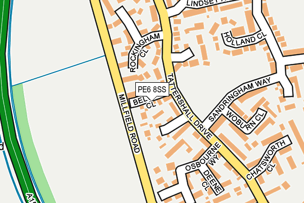 PE6 8SS map - OS OpenMap – Local (Ordnance Survey)