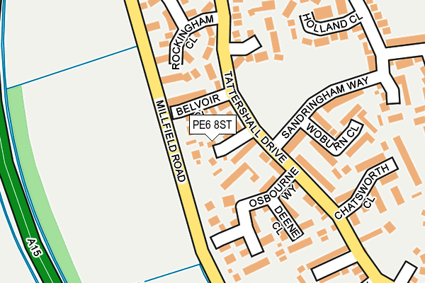 PE6 8ST map - OS OpenMap – Local (Ordnance Survey)