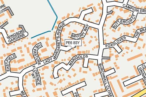 PE6 8SY map - OS OpenMap – Local (Ordnance Survey)