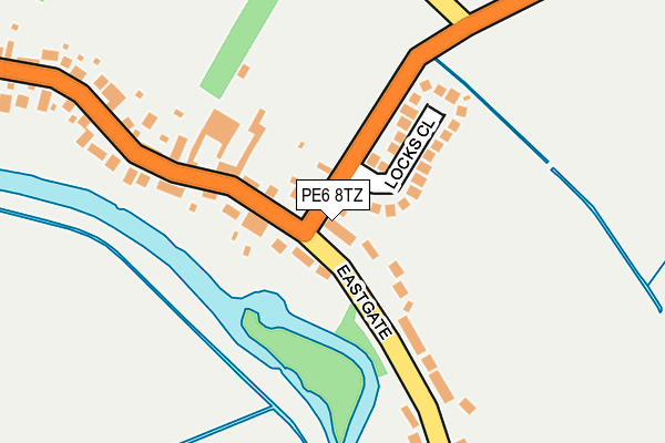 PE6 8TZ map - OS OpenMap – Local (Ordnance Survey)
