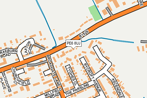 PE6 8UJ map - OS OpenMap – Local (Ordnance Survey)