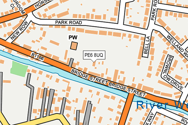 PE6 8UQ map - OS OpenMap – Local (Ordnance Survey)
