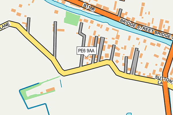 PE6 9AA map - OS OpenMap – Local (Ordnance Survey)