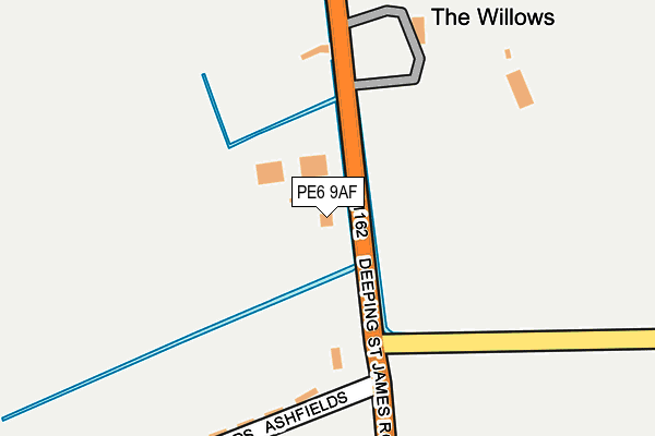 PE6 9AF map - OS OpenMap – Local (Ordnance Survey)