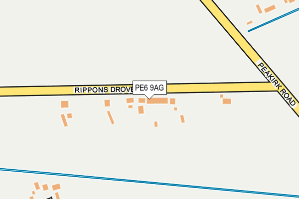 PE6 9AG map - OS OpenMap – Local (Ordnance Survey)