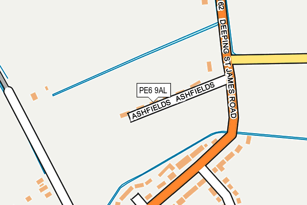 PE6 9AL map - OS OpenMap – Local (Ordnance Survey)