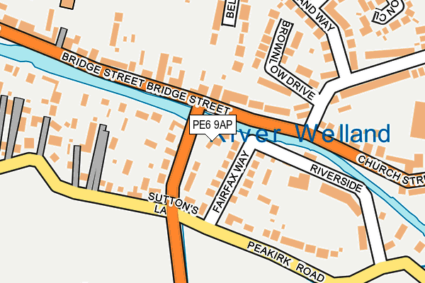 PE6 9AP map - OS OpenMap – Local (Ordnance Survey)
