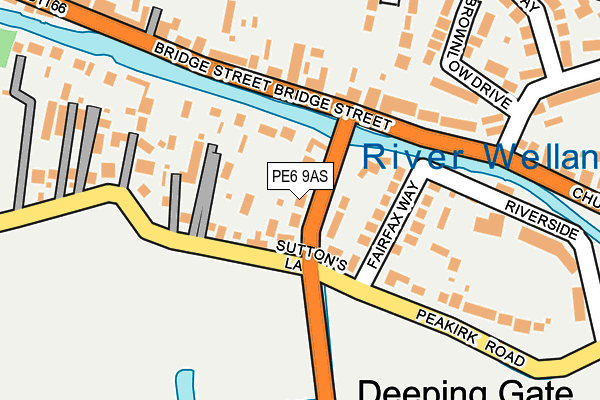 PE6 9AS map - OS OpenMap – Local (Ordnance Survey)