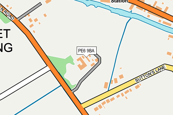 PE6 9BA map - OS OpenMap – Local (Ordnance Survey)