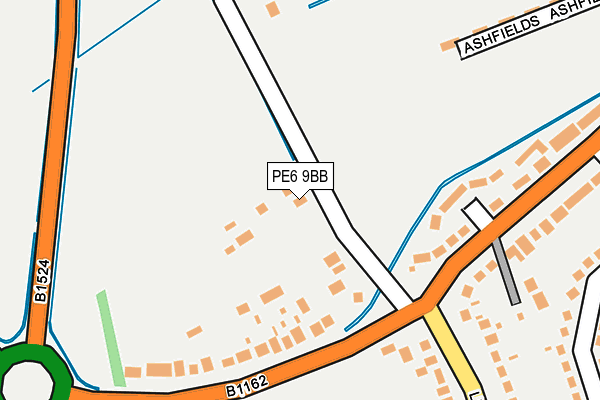 PE6 9BB map - OS OpenMap – Local (Ordnance Survey)