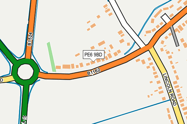 PE6 9BD map - OS OpenMap – Local (Ordnance Survey)