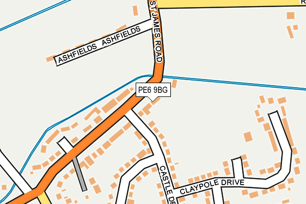 PE6 9BG map - OS OpenMap – Local (Ordnance Survey)