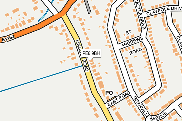 PE6 9BH map - OS OpenMap – Local (Ordnance Survey)