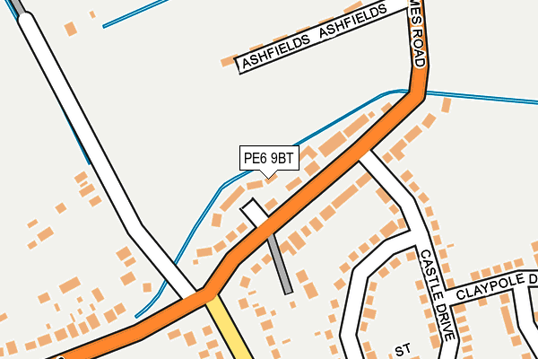 PE6 9BT map - OS OpenMap – Local (Ordnance Survey)
