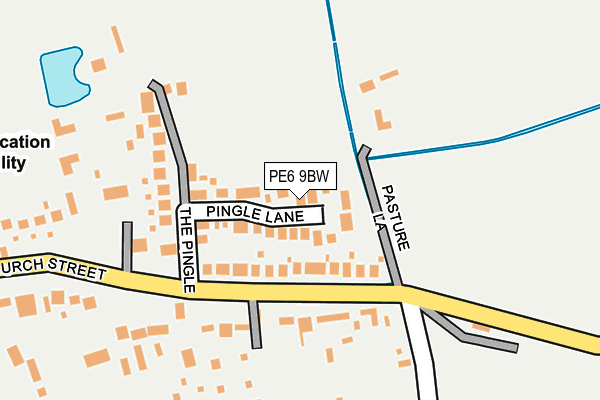 PE6 9BW map - OS OpenMap – Local (Ordnance Survey)