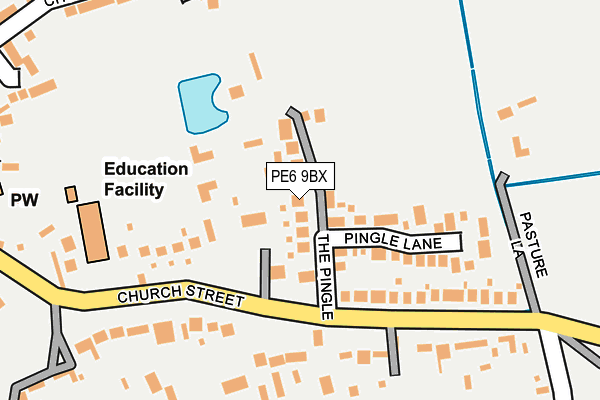 PE6 9BX map - OS OpenMap – Local (Ordnance Survey)