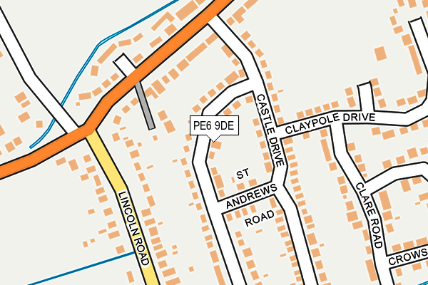 PE6 9DE map - OS OpenMap – Local (Ordnance Survey)