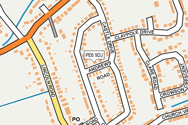 PE6 9DJ map - OS OpenMap – Local (Ordnance Survey)