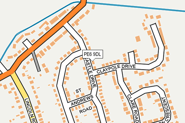 PE6 9DL map - OS OpenMap – Local (Ordnance Survey)