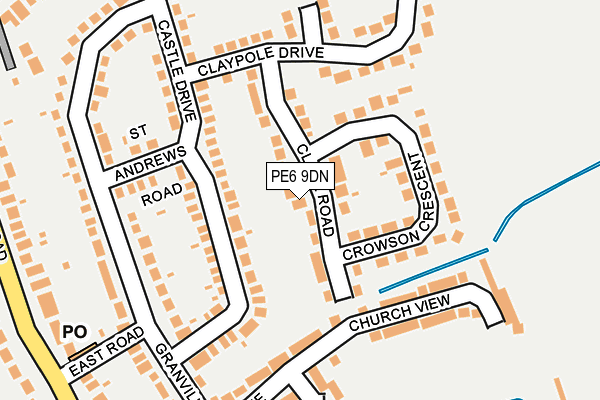 PE6 9DN map - OS OpenMap – Local (Ordnance Survey)