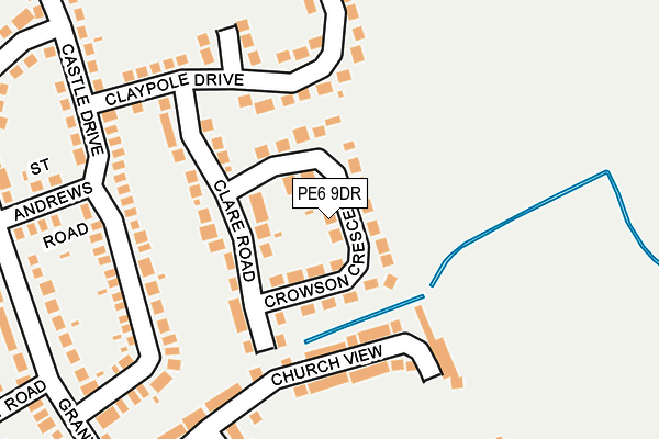PE6 9DR map - OS OpenMap – Local (Ordnance Survey)