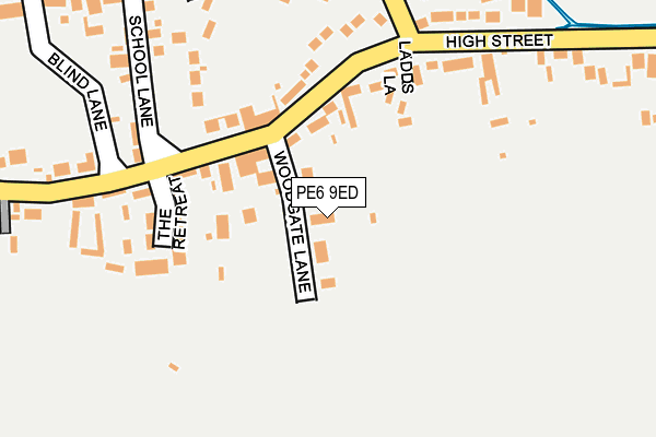 PE6 9ED map - OS OpenMap – Local (Ordnance Survey)
