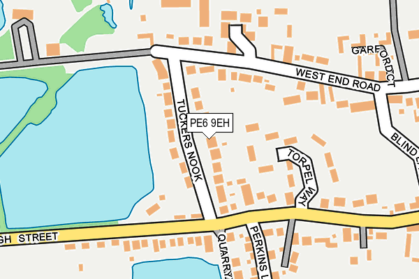 PE6 9EH map - OS OpenMap – Local (Ordnance Survey)