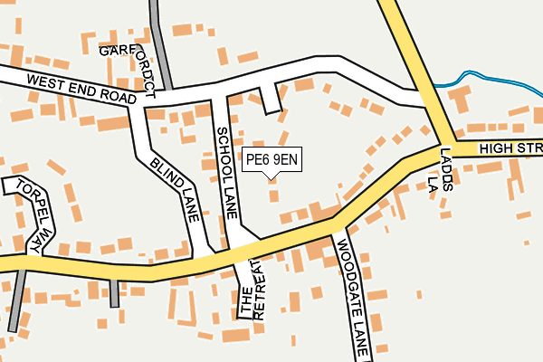 PE6 9EN map - OS OpenMap – Local (Ordnance Survey)