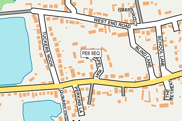PE6 9EQ map - OS OpenMap – Local (Ordnance Survey)