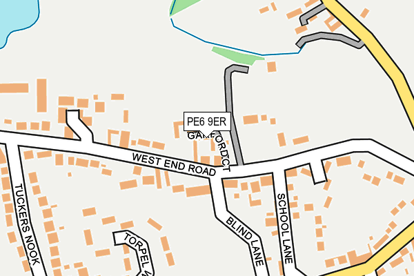 PE6 9ER map - OS OpenMap – Local (Ordnance Survey)