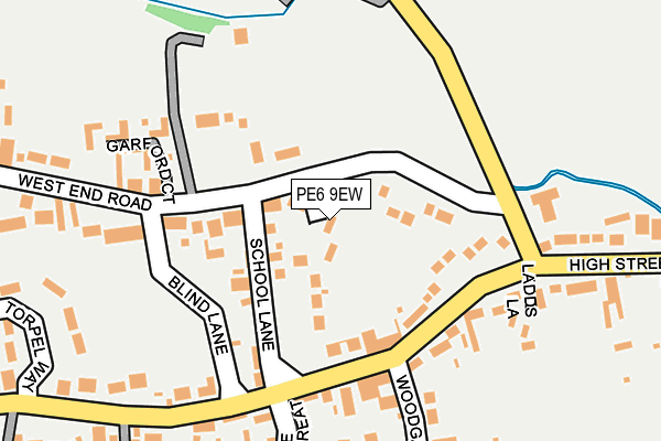 PE6 9EW map - OS OpenMap – Local (Ordnance Survey)