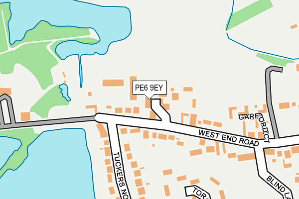 PE6 9EY map - OS OpenMap – Local (Ordnance Survey)