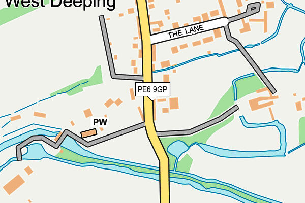 PE6 9GP map - OS OpenMap – Local (Ordnance Survey)