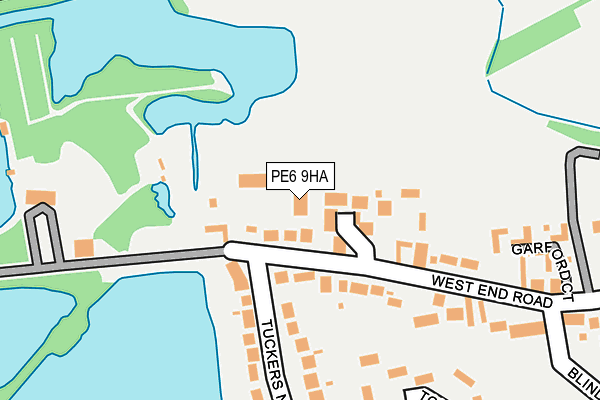 PE6 9HA map - OS OpenMap – Local (Ordnance Survey)