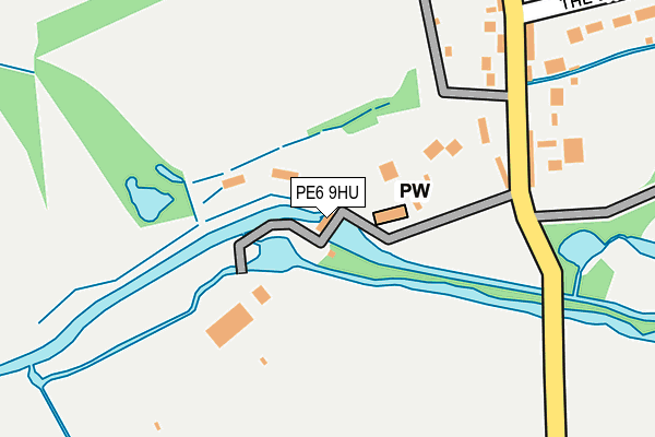 PE6 9HU map - OS OpenMap – Local (Ordnance Survey)