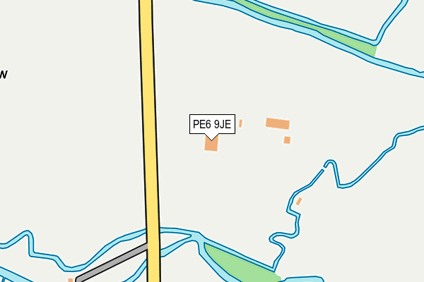 PE6 9JE map - OS OpenMap – Local (Ordnance Survey)