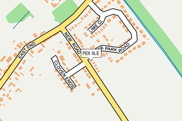 PE6 9LE map - OS OpenMap – Local (Ordnance Survey)