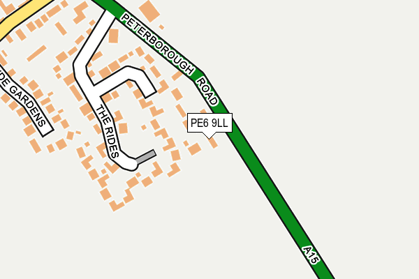 PE6 9LL map - OS OpenMap – Local (Ordnance Survey)