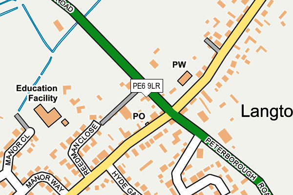 PE6 9LR map - OS OpenMap – Local (Ordnance Survey)