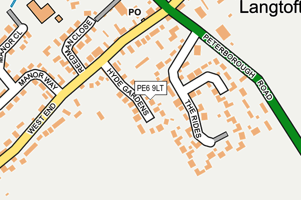 PE6 9LT map - OS OpenMap – Local (Ordnance Survey)