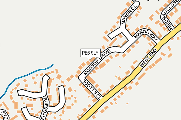 PE6 9LY map - OS OpenMap – Local (Ordnance Survey)