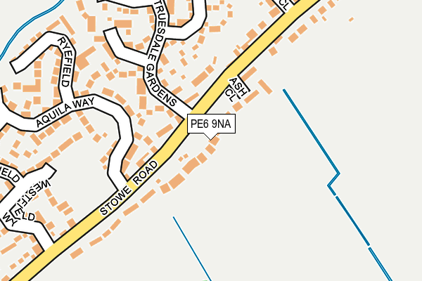 PE6 9NA map - OS OpenMap – Local (Ordnance Survey)