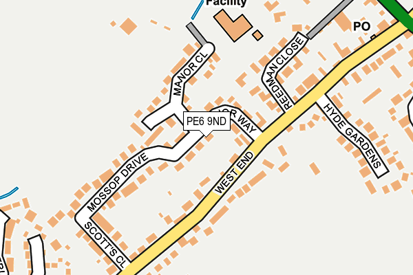 PE6 9ND map - OS OpenMap – Local (Ordnance Survey)