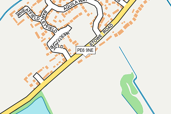 PE6 9NE map - OS OpenMap – Local (Ordnance Survey)