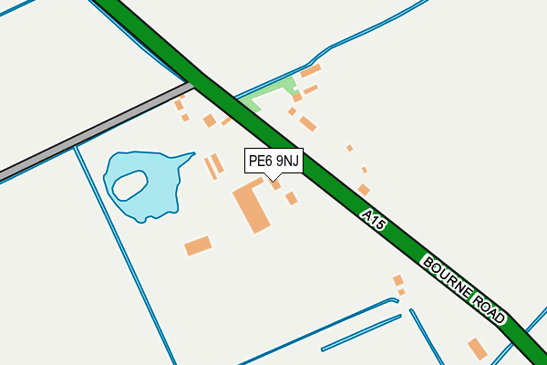 PE6 9NJ map - OS OpenMap – Local (Ordnance Survey)