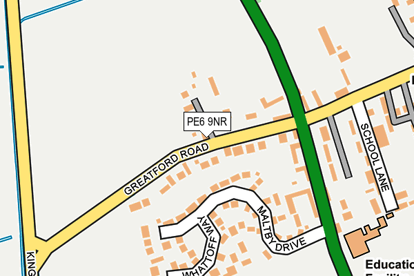 PE6 9NR map - OS OpenMap – Local (Ordnance Survey)