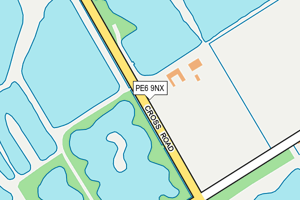 PE6 9NX map - OS OpenMap – Local (Ordnance Survey)