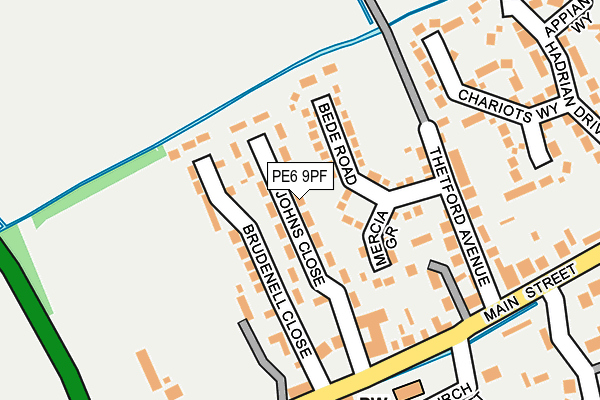 PE6 9PF map - OS OpenMap – Local (Ordnance Survey)