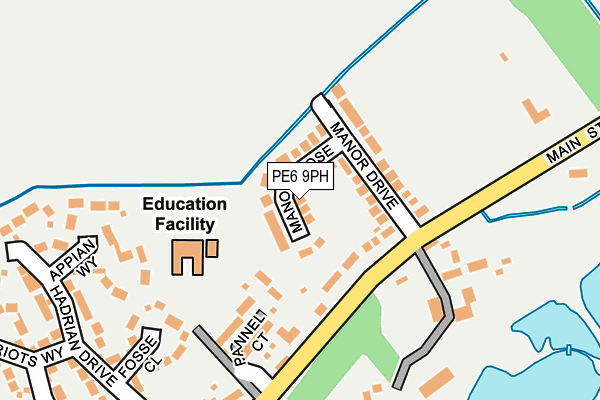 PE6 9PH map - OS OpenMap – Local (Ordnance Survey)